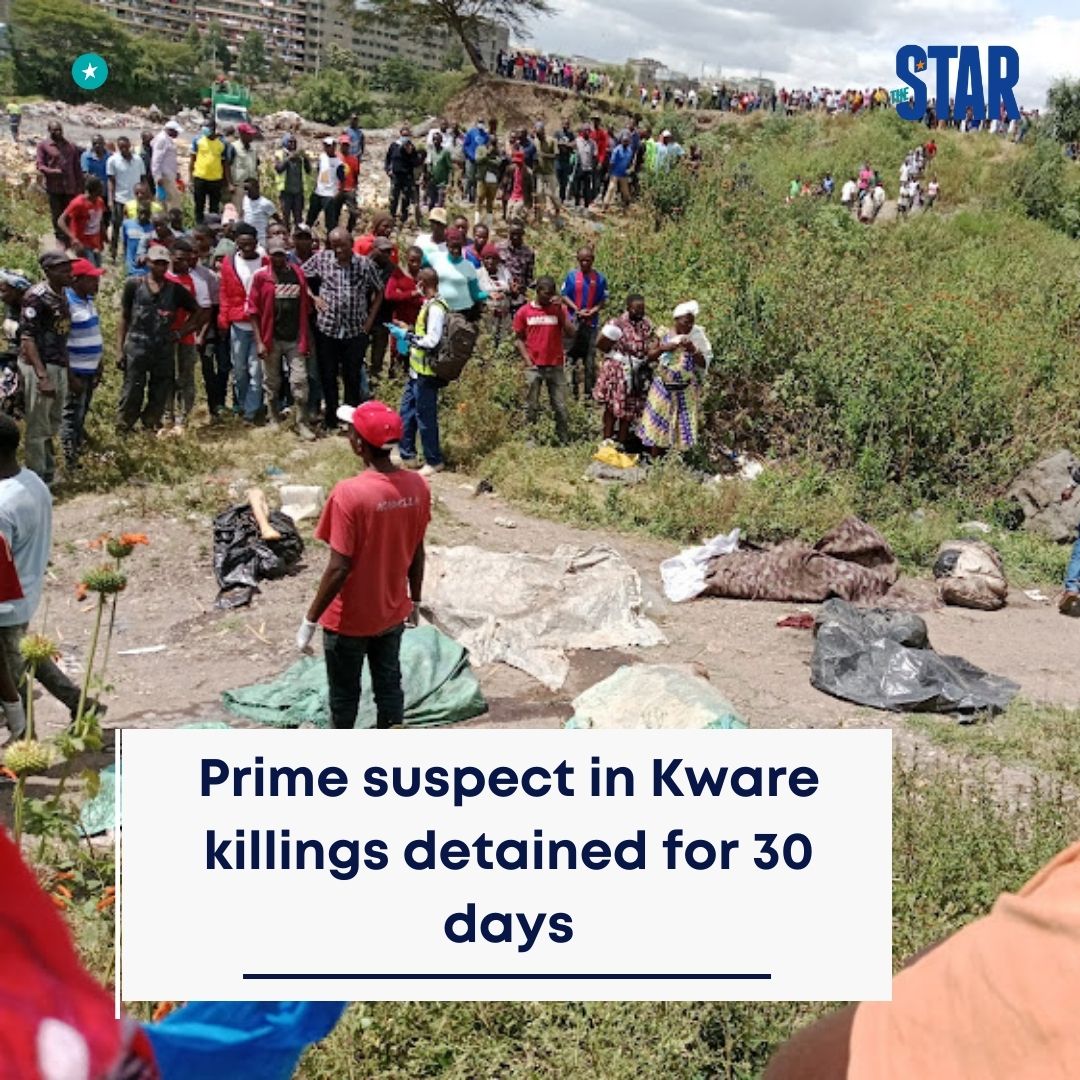 The key suspect in the killings and dumping of bodies at Kware dumpsite in Embakasi Nairobi has been detained for 30 days pending further investigations into the case. Principle magistrate Irene Gichobi allowed the application made by the DCI and said the suspect Collins Khalusa be detained at any police station.