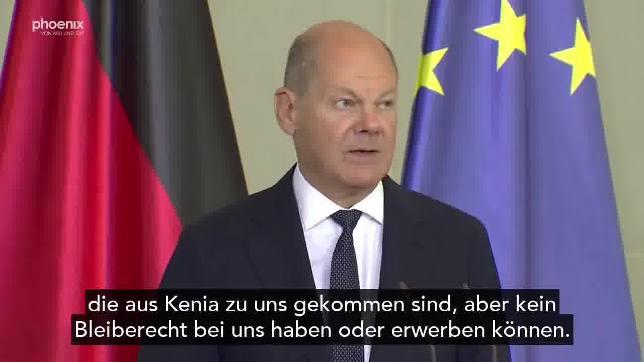 Un acuerdo muy importante, así define el canciller federal Scholz el nuevo acuerdo migratorio entre Alemania y Kenia. Los trabajadores cualificados o los futuros aprendices deberían poder venir a Alemania más fácilmente y debería simplificarse la repatriación de los kenianos sin derecho de residencia.