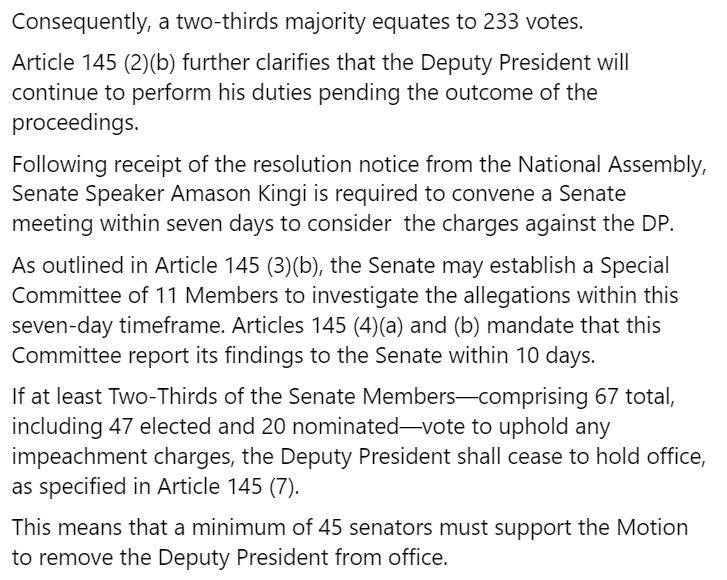 Kenya's parliament to decide on Impeachment Motion against Deputy President Rigathi Gachagua today. The DP is scheduled to appear before MPs between 5:00 pm and 7:00 pm